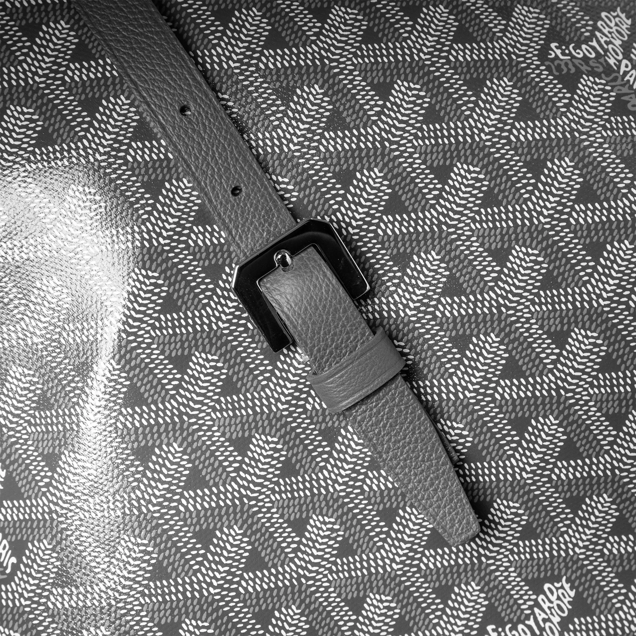 Detailed View of Goyard Capetien MM Grey Messenger Bag CAPETIMMLTY51CG51P